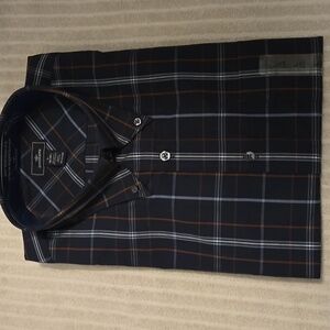 Dockers Men's Plaid Button Down Shirt NEW Large 16 16.5 Long Sleeve - no wrinkle